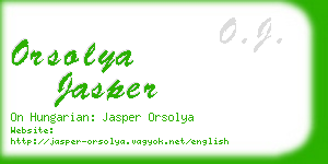 orsolya jasper business card